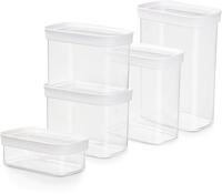 Emsa Vorratsdose N11428 Optima, Kunststoff, (Set, 5-tlg), rechteckig, sicher,