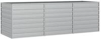 vidaXL Hochbeet, Garten-Hochbeet 240x80x77 cm Verzinkter Stahl Silbern