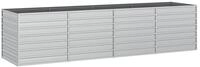 vidaXL Hochbeet 320 x 80 x 77 cm Garten-Hochbeet 320x80x77 cm Verzinkter Stahl Silber
