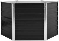 vidaXL Hochbeet, Garten-Hochbeet Anthrazit 129 x 129 x 77 cm Verzinkter Stahl
