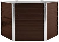 vidaXL Hochbeet, Garten-Hochbeet Braun 129 x 129 x 77 cm Verzinkter Stahl