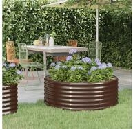 vidaXL Hochbeet vidaXL Hochbeet Verzinkter Stahl 100x100x36 cm Braun