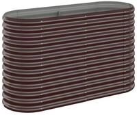 vidaXL Hochbeet, Kr&auml;uterhochbeet Pulverbeschichteter Stahl 114x40x68 cm Braun