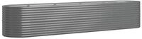 vidaXL Hochbeet, Kr&auml;uterhochbeet Pulverbeschichteter Stahl 368x80x68 cm Grau