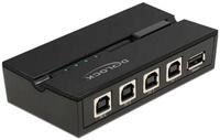 Delock USB 2.0 Switch f&uuml;r 4 PC an 1 Ger&auml;t USB-Adapter