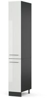 Vicco Hochschrank Fame-Line, Wei&szlig; Hochglanz/Anthrazit, 30 cm (1-St)