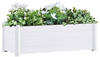 vidaXL Hochbeet Garten-Hochbeet PP Weiß 100x43x35 cm (1 St) weiß 100 cm x 35 cm x