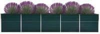 vidaXL Hochbeet, Garten-Hochbeet Verzinkter Stahl 400x80x45 cm Gr&uuml;n