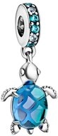 Pandora Charm-Einh&auml;nger 798939C01*, Schildkr&ouml;te, Blau, Murano-Glas, Kristalle