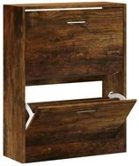 vidaXL Schuhschrank Schuhregal R&auml;uchereiche 63x24x81 cm Holzwerkstoff
