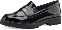 Slipper TAMARIS, Damen, Gr. 38, schwarz (schwarz gl&auml;nzend), Lacklederimitat,