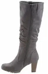 Aniston SHOES Stiefel mit Raffungen am slouchy Schaft grau 36 EU