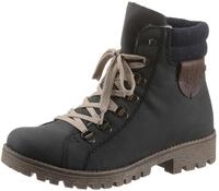 Winterboots RIEKER, Damen, Gr. 36, blau (dunkelblau), Filz, Lederimitat, Schuhe