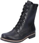 Winterstiefelette RIEKER, Damen, Gr. 36, schwarz, Lederimitat, Schuhe