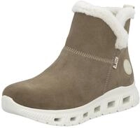 Winterboots RIEKER SPORT, Damen, Gr. 36, beige, Textil, Veloursleder, Schuhe