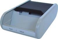 HELIT Visitenkartenh&uuml;lle Visitenkartenbox f&uuml;r ca. 300 Karten schwarz/grau