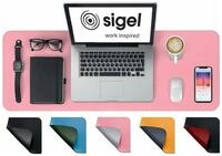 Sigel Schreibtischunterlage Schreibtischunterlage Lederimitat rosa/silber