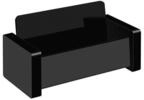 WEDO Tischkartenhalter WEDO Visitenkartenhalter Black Office schwarz, Acryl