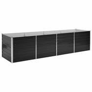 vidaXL Hochbeet, Garten-Hochbeet Anthrazit 320 x 80 x 77 cm Verzinkter Stahl