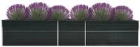vidaXL Hochbeet 400 x 80 x 77 cm Garten-Hochbeet Verzinkter Stahl 400x80x77 cm