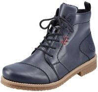 Schn&uuml;rstiefelette RIEKER, Damen, Gr. 43, blau (dunkelblau), Lederimitat, Schuhe
