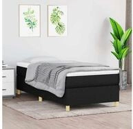 vidaXL Bettgestell vidaXL Boxspringbettgestell Schwarz 90x200 cm Stoff