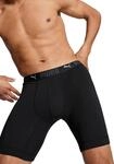 Boxershorts PUMA "PUMA MEN SPORT COTTON LONG BOXERS 2P", Herren, Gr. S, schwarz,