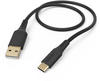 Hama Ladekabel "Flexible", USB-A - USB-C, 1,5 m, Silikon, Schwarz USB-Kabel