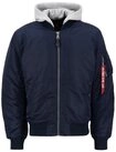 Alpha Industries Bomberjacke MA-1 Zip Hood Back EMB