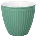 Greengate Becher Alice Mini Latte Cup dusty green 0,1l, Steingut