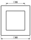 JUNG Abdeckplatte Jung Rahmen 1-fach A 550 A5581BFWWM