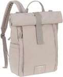 L&Auml;SSIG Wickelrucksack Green Label, Rolltop Up, taupe, vegan, zum Teil aus recyceltem
