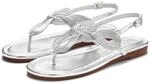 Zehentrenner LASCANA "Sommerschuh, offener Schuh", Damen, Gr. 35, silber