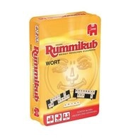 Jumbo Spiele Spiel, Original Rummikub Wort - Kompakt in Metalldose - deutsch
