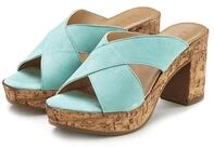 LASCANA Sommerschuh, offener Schuh, Sandalette, Mule, Pantolette aus Leder mit