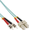 INTOS ELECTRONIC AG InLine® LWL Duplex Kabel, SC/ST, 50/125µm, OM3, 25m...