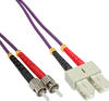 INTOS ELECTRONIC AG InLine® LWL Duplex Kabel, SC/ST, 50/125µm, OM4, 25m...