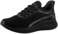 Slip-On Sneaker SKECHERS "BOBS GEO-", Damen, Gr. 36, schwarz (schwarz, uni), Textil,