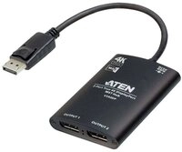 Aten DVI-Switch 2-Port True 4K DisplayPort Splitter mit MST Hub VS92DP
