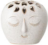 Bloomingville Dekovase Elissa Vase mit Gesicht, aus Steingut, Blumenvase,...