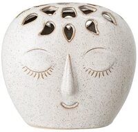 Bloomingville Tischvase Bloomingville Elissa Vasa Wei&szlig; Steingut (Set, 1x Vase)