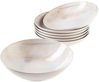 M&Auml;SER Servierschale Ossia, Steinzeug, (Set, 7-tlg), Salat-Set, Relief-Dekor