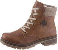 Winterboots RIEKER, Damen, Gr. 36, braun (cognac), Filz, Lederimitat, used, Schuhe