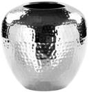 Fink Dekovase Fink Vase LOSONE geh&auml;mmert DH 20x20 cm silber Blumenvase...