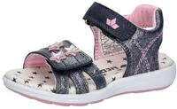 Sandale LICO "Sandale Madita V", M&auml;dchen, Gr. 25, blau, Leder, Schuhe Sandale