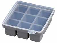 APS Germany Ice cube mold 36102, with lid, flexible base, 9 cubes, set, 2 pieces