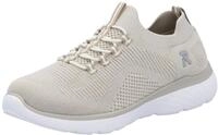 Slip-On Sneaker RIEKER SPORT, Damen, Gr. 36, beige (hellbeige), Textil, Schuhe