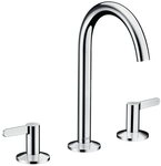 hansgrohe Waschtischarmatur Axor One 170 3-Loch mit Push-Open Ablaufgarnitur