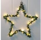 Spetebo Dekostern LED Fenster Silhouette Stern 30 cm mit Buchsbaum, 1 St.,