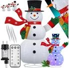 KESSER Weihnachtsfigur, LED Schneemann mit Fernbedienung Mit Modi Bunter...
